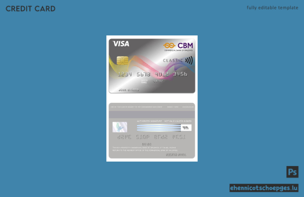 Beispielvorschau der Visa-Kreditkarte der Maldives Commercial Bank of Maldives